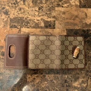Brown Leather Vintage Gucci Wallet